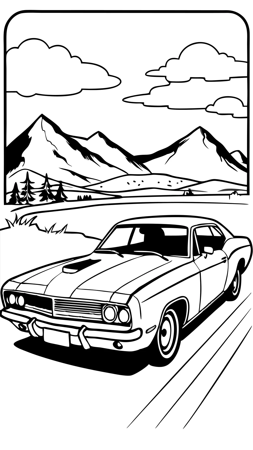 dodge charger coloring page